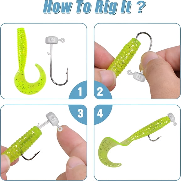 BESTSKY 2026 New Premium Sharp Hook Ned Fishing Lure for Bass for Bass,Freshwater,Angling,20 Count