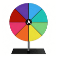 thumbnail image 1 of BESTSKY 2026 New Prize Wheel with Stand | Editable Rotating | Table Roulette Wheel | Empty Wheel of Fortune for Carnival Holiday Game Props for Carnival,Party,School,Event,Entertainment, 1 of 6