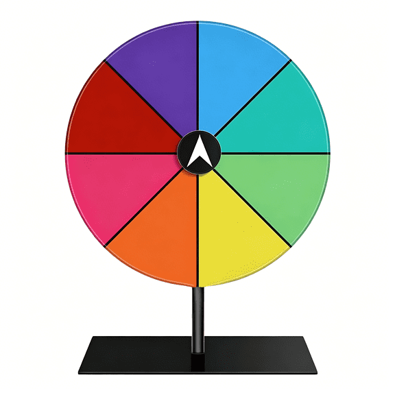 BESTSKY 2026 New Prize Wheel with Stand | Editable Rotating | Table Roulette Wheel | Empty Wheel of Fortune for Carnival Holiday Game Props for Carnival,Party,School,Event,Entertainment