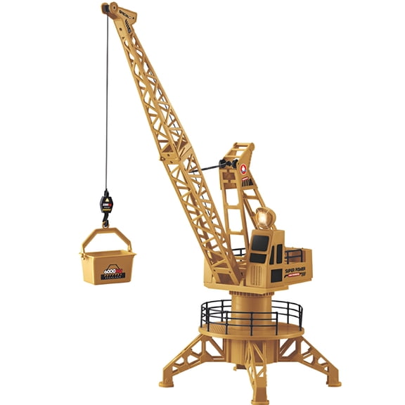 BESTSKY 2026 New Rc Excavator 360-Degree Rotation Crane Toy Vertical Lift Remote Control Excavator for Boys Girls Outdoor Indoor Play