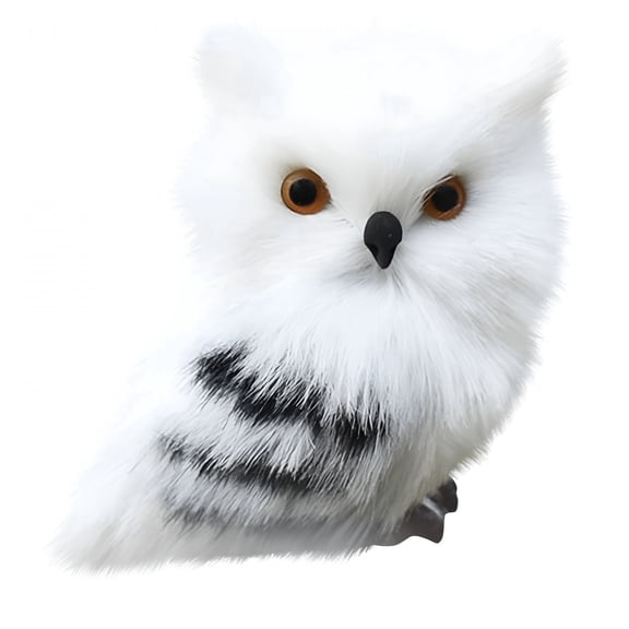 BESTSKY 2026 New Realistic White Owl Plush Toy,Soft Stuffed Animal,Lifelike Simulation Snowy Owl,Cute Home Decor,Gift for Kids and Adults,8 Inch