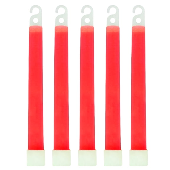 BESTSKY 2026 New Red Glow Sticks, 6 Snap Light Sticks for Emergency, Camping, Hiking, Party for Fishing, Night Running, Concerts, Festivals (5Pcs)
