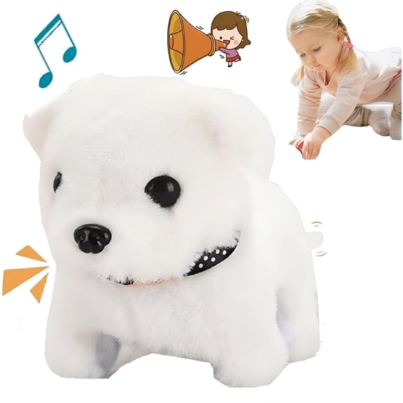 BESTSKY 2026 New Robot Bionic Puppy-Robot Dog That Acts Like A Real Dog,My Realistic Robot Puppy-Walking,Barking,Tail Wagging,Realistic Dog Robots,Interactive Robots Dog for Adults(Bichon Frise)