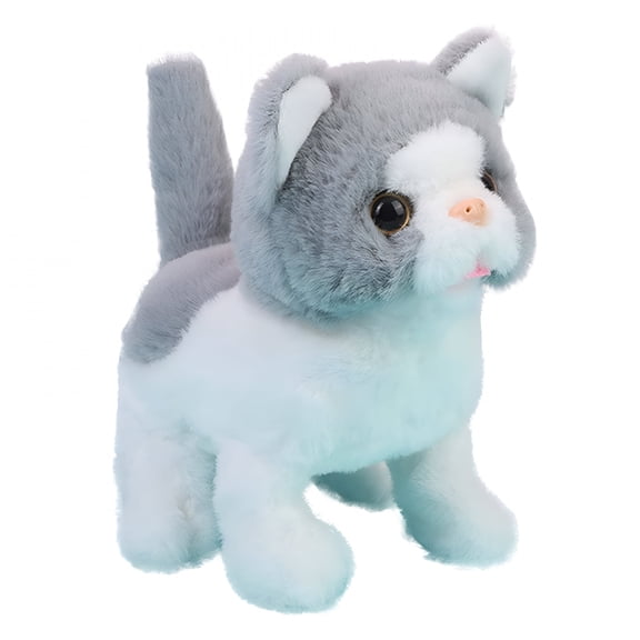 BESTSKY 2026 New Robot Cat Plush Cat Stuffed Animal Interactive Cat Realistic Cat Electronic Toy Walks Meows Your Interactive Electronic Pet Companion