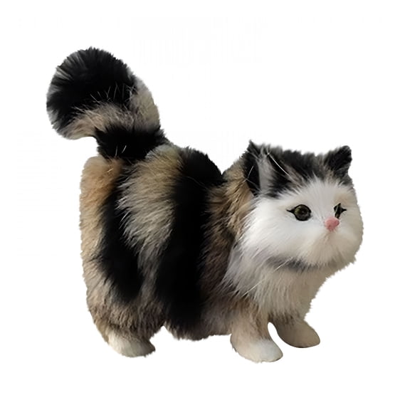 BESTSKY 2026 New Robot Cat Plush Toy Interactive Cat,Electronic Pets Cat Boy Toy with Touch Control Meow Purring Cat Toy for Girls Mechanical Cat Birthday Gift Pet Toys for Kids