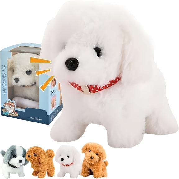 BESTSKY 2026 New Robot Puppy,My Realistic Robot Puppy,Toy Dogs That Walk and Bark,Interactive Walking Plush Puppy Toy Dog