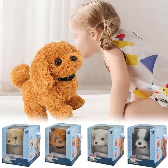 BESTSKY 2026 New Robot Puppy My Realistic Robot Puppy Toy Dogs That Walk and Like A Real Puppy for Kids,Home,Gift,6.5 Inch Tall Stuffed Animal