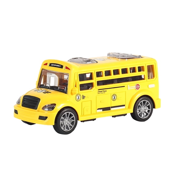 BESTSKY 2026 New School Bus Toy Model Bus Portable Inertia Car Vehicles for Kids Preschool Gift Yellow