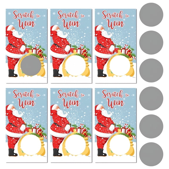 BESTSKY 2026 New Scratch Off Game Cards-6 Pack,Christmas Party Games,Holiday Raffle Tickets,Xmas Snowman Favors,Christmas Games for Families Party for Party,Home,Office,Holiday