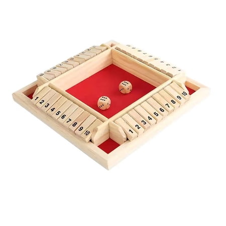 BESTSKY 2026 New Shut the Box Game Arithmetic Educational Tool Board Games for Adults Social Gaming Family Games for Adults Red