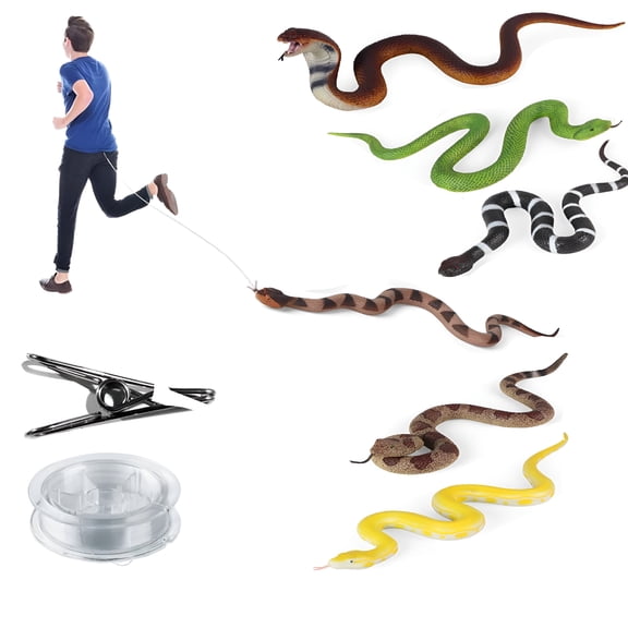 BESTSKY 2026 New Snake Prank with String Clip,Golf Snake Prank with String and Clip 3.9 Ft,For Pranks,Party Tricks,Halloween,Surprise Gifts,Practical Jokes.