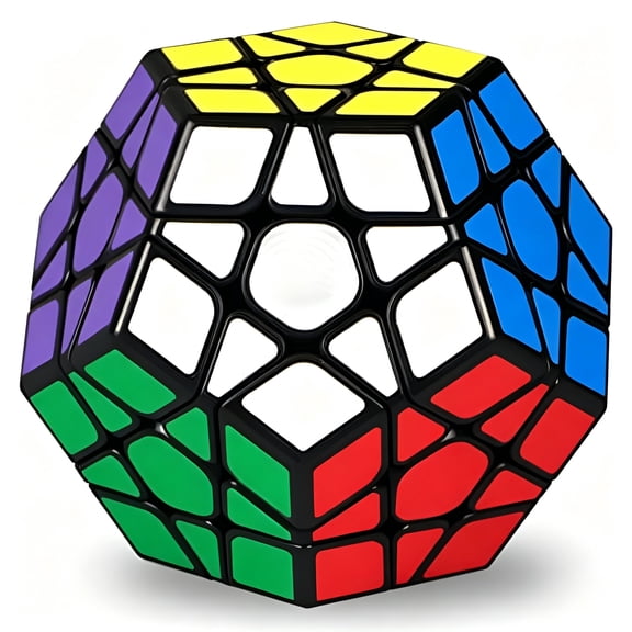 BESTSKY 2026 New Speed Cube,3X3X3 Dodecahedron Puzzle Cube for All Ages,Abs Plastic Black for Brain Teasers,Cognitive Development,Stress Relief,Fun Challenges,Family Games