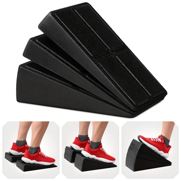 BESTSKY 2026 New Squat Wedge Set - Versatile Fitness Solution for Enhanced Squats & Calf Stretches - Configurable Exercise Blocks Converts to Aerobic Step Lightweight Gym Equipment