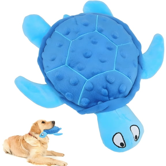 BESTSKY 2026 New Squeaky Sea Turtle Plush Dog Toy - Durable,No Stuffing,Interactive Chew Toy for Small Dogs - Relieve Anxiety,Teething,And Keep Them Busy for Puppy,Indoor,Outdoor,Playtime (Purple)