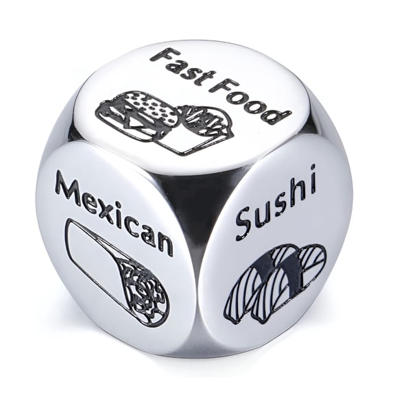 BESTSKY 2026 New Steel Food Decision Dice Couple Gifts Girlfriend Boyfriend Stocking Stuffers for Women Men Christmas Birthday Valentines Wedding Funny Gifts
