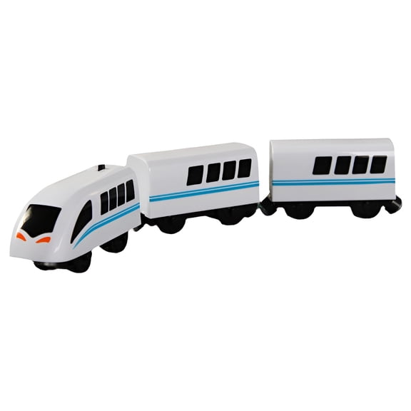 BESTSKY 2026 New Toddler Train Set Interactive Experience Toy Train Fun Train Play Bullet Train for Kids Indoor Play Imaginative Play White