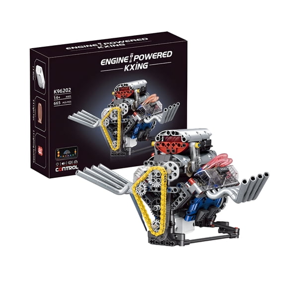 BESTSKY 2026 New V8 Engine Model Kit-Mini V8 Engine Kits That Runs,Build Your Own V8 Model Engine for Adults and Kids,Visible V8 Mini Engine Kit That Works for Gifts
