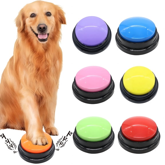 BESTSKY 2026 New Voice Recording Button Interactive Dog Button for Communication Pet Speak Training Buzzer with 30 Second Record for Dogs Cats