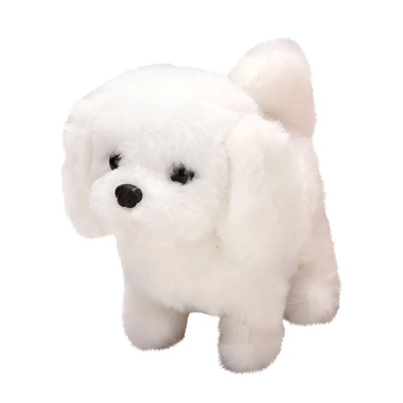 BESTSKY Dog Stuffed Animal Realistic White Maltese Puppy Plush Fluffy Small Stuffed Animals For Girl