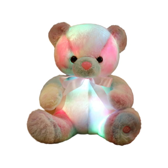 BESTSKY 2026 New Weighted Stuffed Animals, 30Cm Led Glow Bear, Plush Bear Safe Playtime Choice Cute Stuff, Style6 for Bedtime, Cuddling, Comfort, Night Light, Kids Room, Sleep Aid, Gift Giving