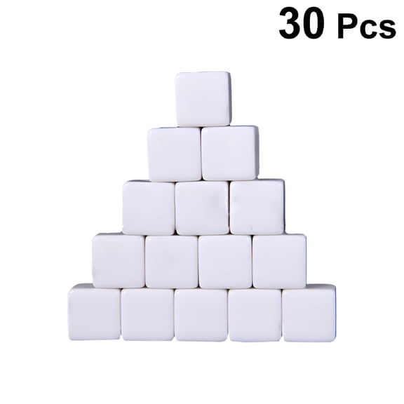 BESTSKY 2026 New White Acrylic Blank Dice for Playing and Safe to Use Diy Funny Marks 16Mm