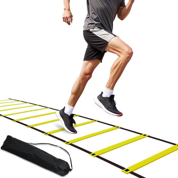 BESTSKY 20Ft Adjustable Agility Speed Ladder Training Ladder with Carry Bag-Soccer,Speed,Football Fitness Feet Training-Agility Training Equipment for Footwork Drills
