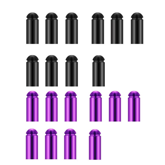 BESTSKY 20Pcs Darts Precision Aluminum Alloy Dart Flights Stabilizer,Optimized Flight Stability Accessories,Black and Purple
