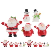BESTSKY 20Pcs Miniature Christmas Decorations Resin Snowman Figurines for Diy Crafts and Doll House Decor for Xmas Party and Desktop Decoration