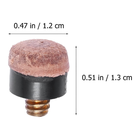 BESTSKY 20pcs 10mm Screw-on Cue Tips for Pool & Snooker Billiards