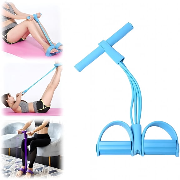 BESTSKY 21 Fitness Resistance Bands 4 Tube Pedal Ankle Puller, Yoga Handle Bands Exerciser Multifunctional Pull Rope Fitness Equipment for Abdominal, Waist, Arm, Leg Stretching, Body Shaping Training