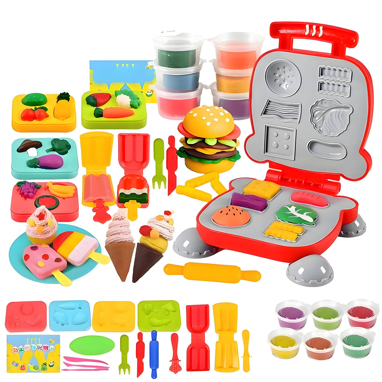 BESTSKY 23Pcs Playdoh Tools,Wheat-Based Edible Modeling Clay,Fun-Packed ...
