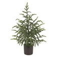thumbnail image 1 of BESTSKY 24 Inch small artificial christmas tree Green Table Top Tree Mini Potted Topiary with Downswept Branches Holiday table christmas tree, 1 of 7
