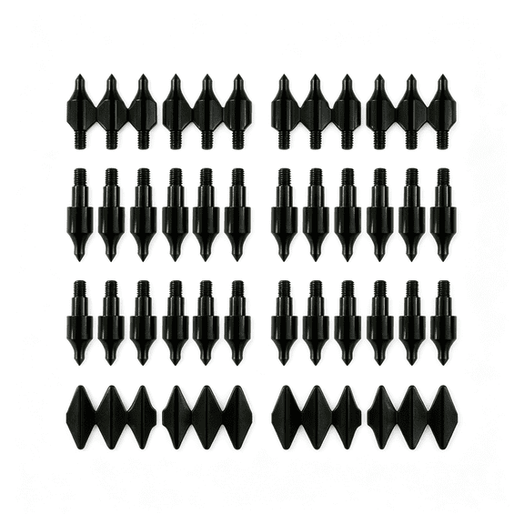 BESTSKY 24 Pcs Steel 100 Grain Archery Arrow Field Points Field Tips - Practice Target & Hunting Arrows Heads for Recurve, Compound Bow & Crossbow Bolts Screw-In