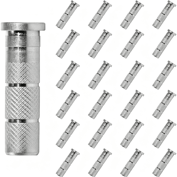 BESTSKY 24 Pieces Archery Arrow Aluminum Inserts .244/6.20Mm Replacements Archery Base Inserts Carbon Arrow Shaft Durable 244 Arrow Inserts Hunting Accessory