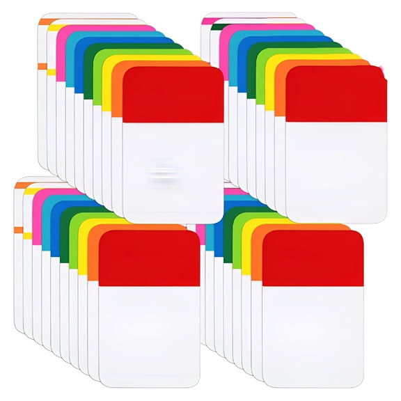 BESTSKY 240 Pieces File Tabs Sticky Index Tabs Writable and Repositionable Filing Tabs Flags for Pages or Book Markers Reading Notes Classify Files 40 Sets (12 Colors 1 Inch)
