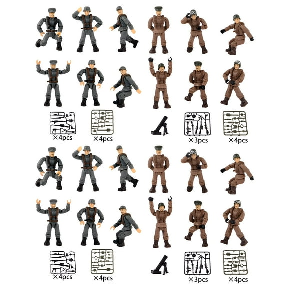 BESTSKY 24Pcs Army Men,Combat Set Army Toys,Action Figures Military Toys,Combination Style1