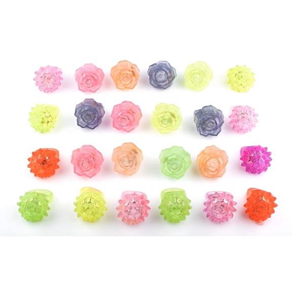 BESTSKY 24Pcs LED Light Up Toys Glow In The Dark Party Supplies For Kids Teens Adults,LED Ring Glow Party Supplies Party Gift