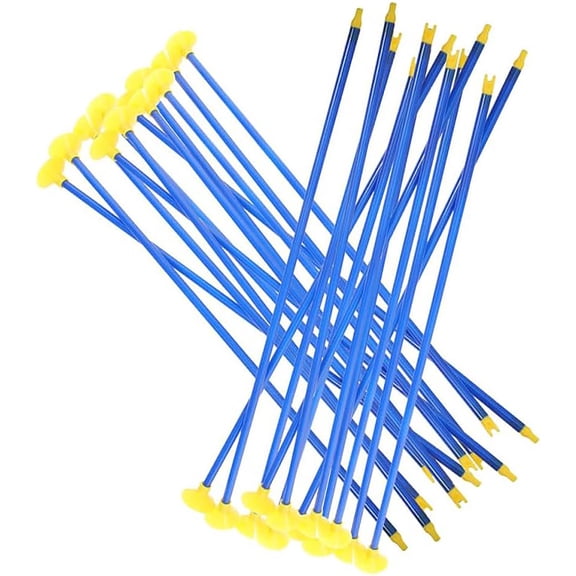 BESTSKY 24Pcs Play Replacement Suction Cup Arrows for Kids Bow Accessories Safe Indoor Outdoor Archery Target Practice Durable Plastic 16.53In