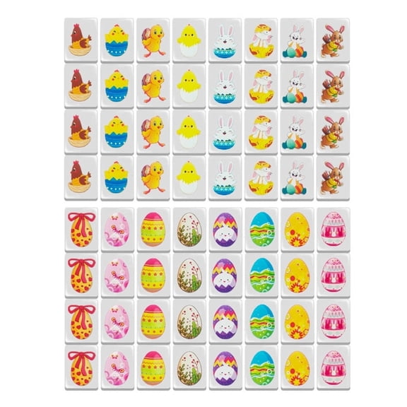 BESTSKY 24mm Mahjong Tile Set, Two-Player Match 3 Puzzle Game, Easy to Learn Family Board Game for Casual Gatherings, Style7