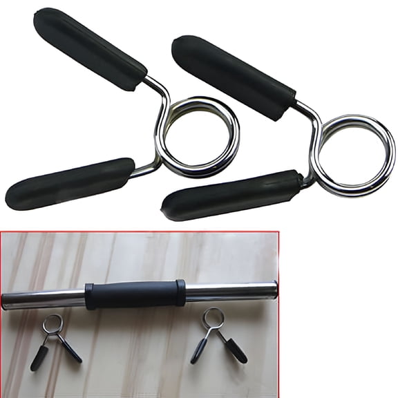 BESTSKY 25mm Barbell Spring Collar Clips, Weightlifting Bar Lock