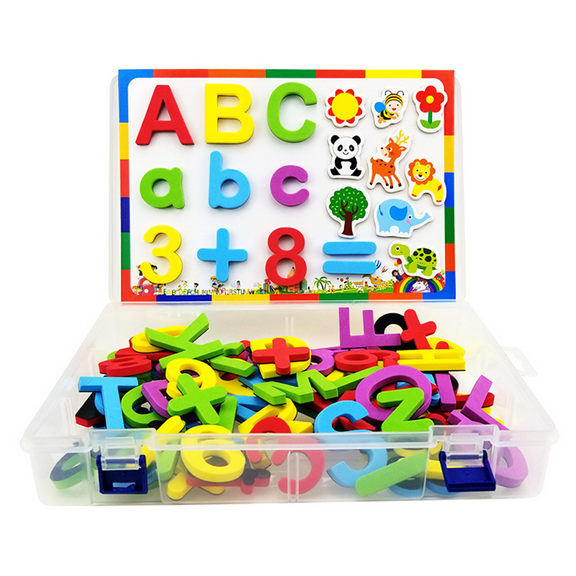 BESTSKY 26Pcs Magnetic Letters Boost Logic Skills Alphabet Magnets Develop Spatial Skills Magnet Sheets Brain-Boosting Fun Multicolor Uppercase Letter