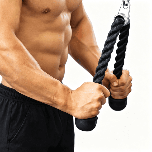BESTSKY 27 Inches Tricep Rope, Tricep Pull Down Rope for Cable Machine, Cable Attachment for Gym Workout Exercise, Tricep Rope Cable Attachment
