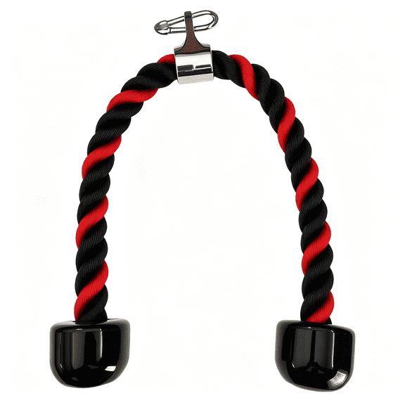 BESTSKY 27" Tricep Rope Cable Attachment Heavy Duty Nylon Braided Gym Rope for Cable Machine Lat Pull Down Face Pulls Tricep Pushdowns Premium Fitness Accessories for Home Gym
