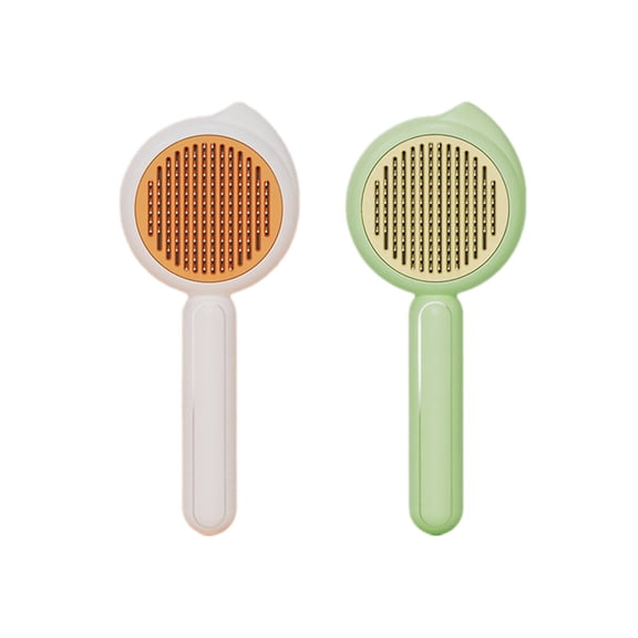 BESTSKY 2PCS Cat Brush,Polished Steel Needle Dog Brush,Efficient Fur Grooming Cat Stuff,White & Green