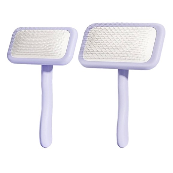 BESTSKY 2PCS Cat Brush,Smooth Steel Needle Dog Brush,Easy Tangle Removal Cat Stuff,Purple