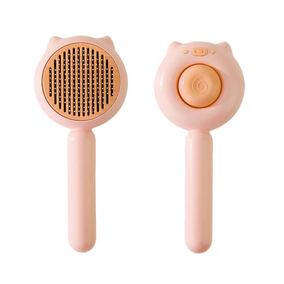 BESTSKY 2PCS Cat Brush,Smooth Steel Needle Dog Brush,Gentle Fur Detangler Cat Stuff,Yellow