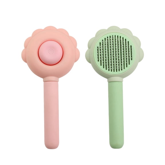 BESTSKY 2PCS Cat Brush,Smooth Steel Needle Dog Brush,Versatile Grooming Cat Stuff,Pink & Green