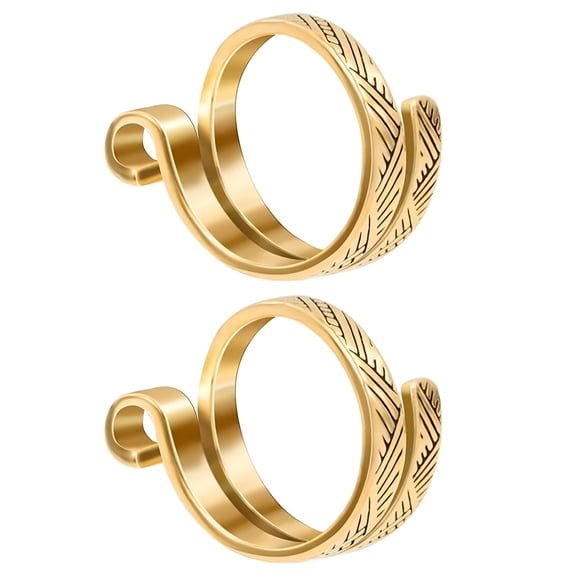 BESTSKY 2PCS Knitting Crochet Loop Ring Adjustable Crochet Finger Ring Tension Ring