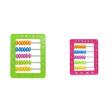 BESTSKY 2Pcs Abacus,5Rows Math Toys, Math Learning Toys,Color_Mixing1