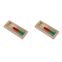 BESTSKY 2Pcs Abacus,1Row Wooden Counting Toy, Math Games for Kids Ages 6-8,Style1